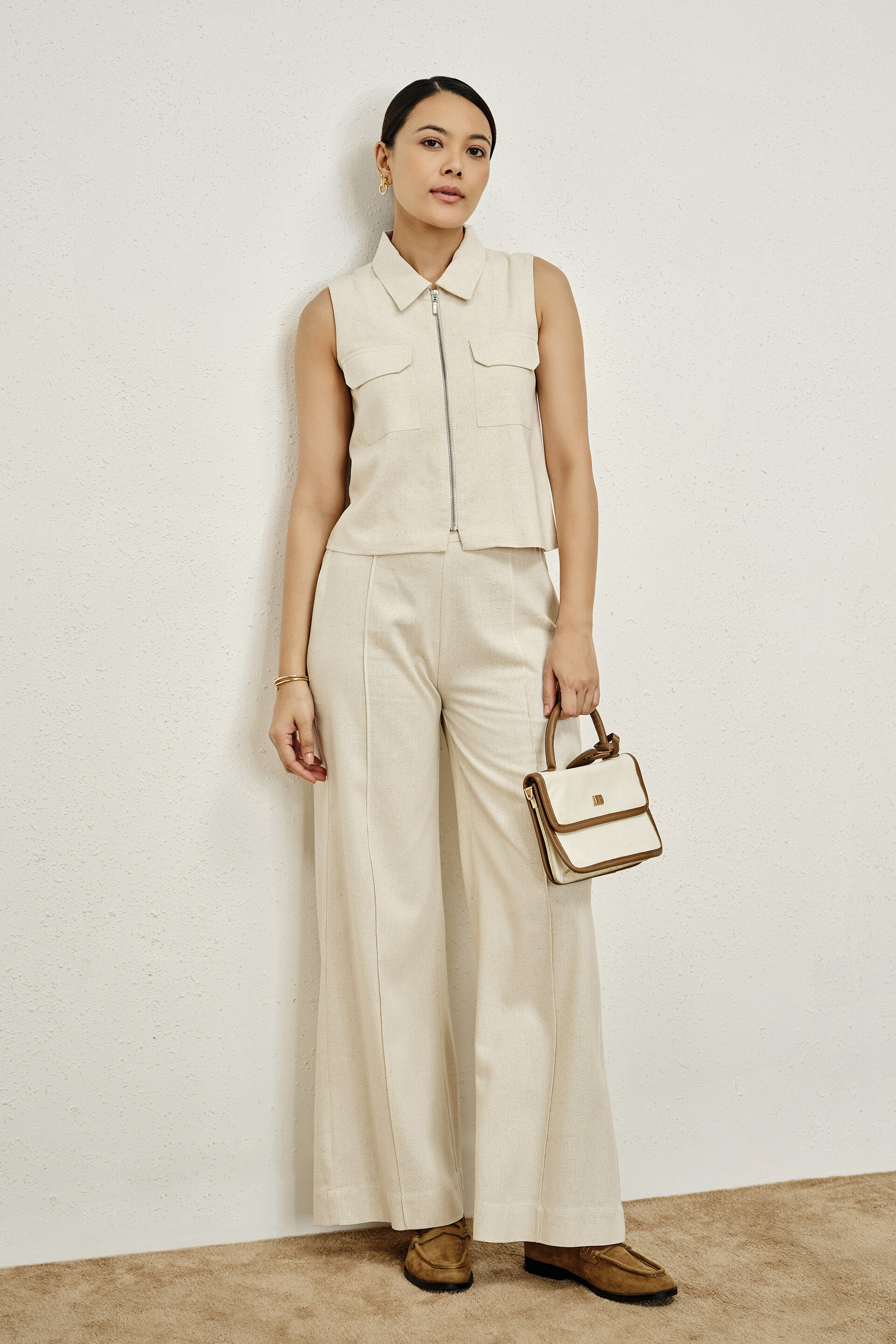 Thea Natural Zip Top, Natural, image 5